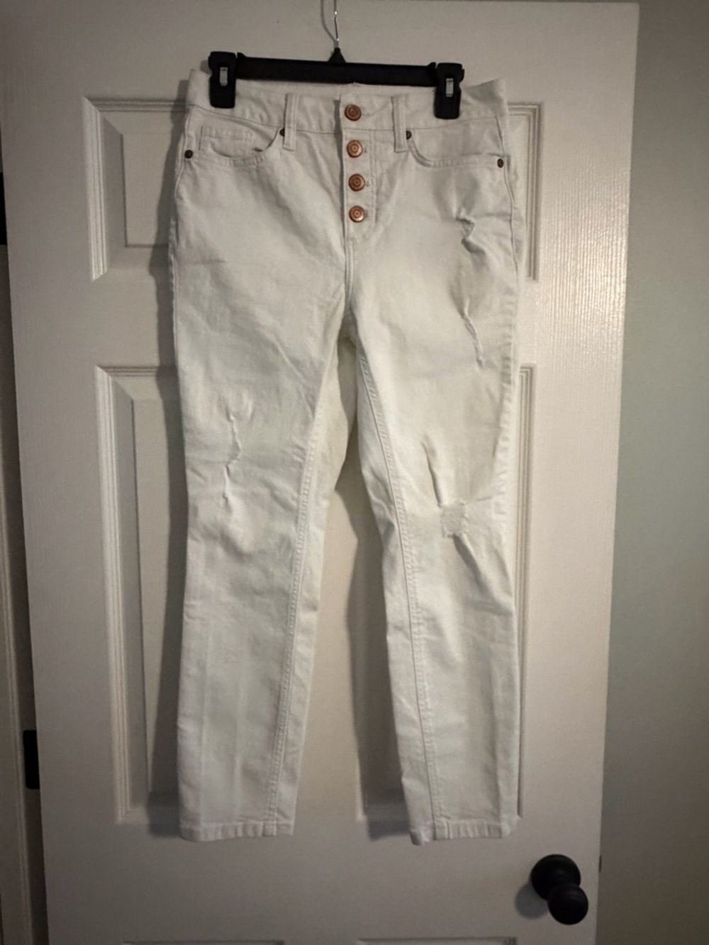 LC Lauren Conrad White High-Rise Button-Fly Women’s Jeans